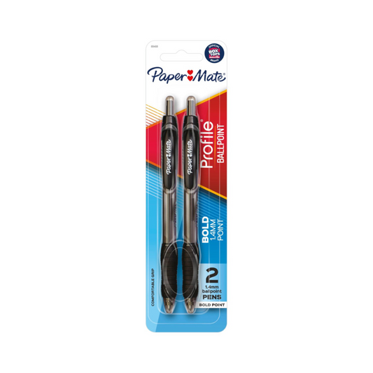 Paper Mate Profile Ballpoint Pen 2pk - Black or Blue