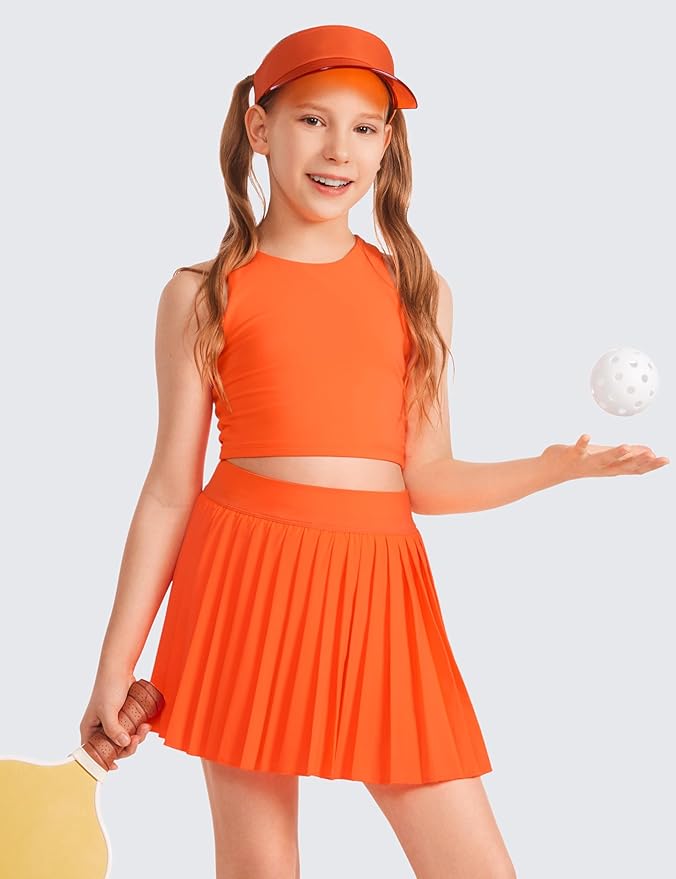 Youth Girls Pleated Tennis Skirt - 3 colors