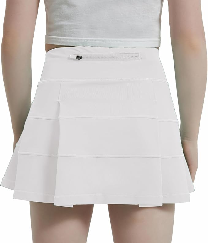 Youth Girls Back Pleat Tennis Skirt - 2 colors