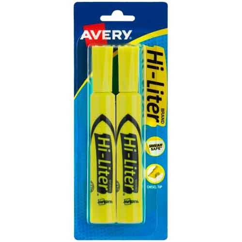 Avery Highlighter Yellow 2pk