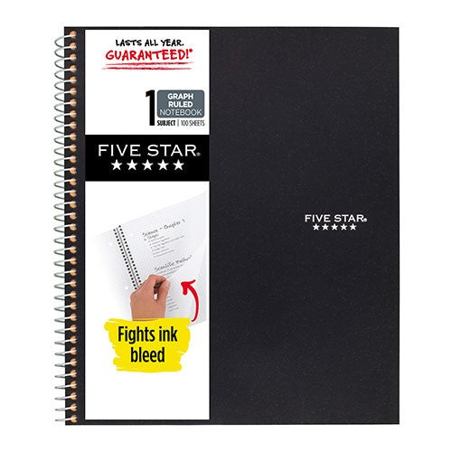 Mead Five Star Quad (Graph Paper) Spiral Notebook