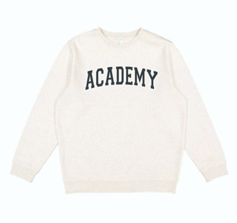 Crewneck Sweatshirt with Arched Academy