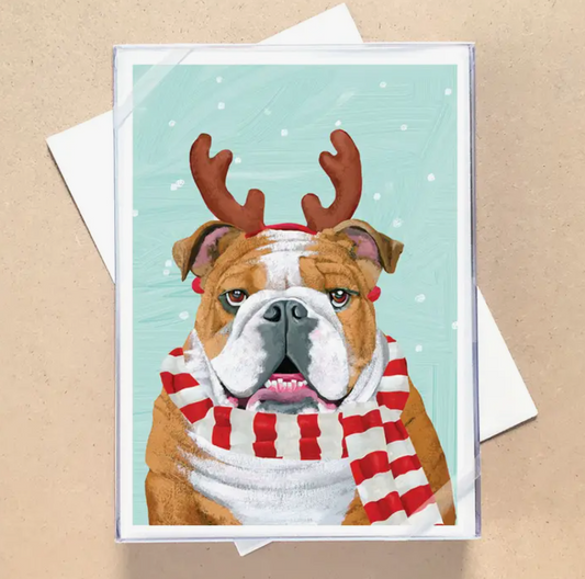 Holiday Bulldog Boxed Cards